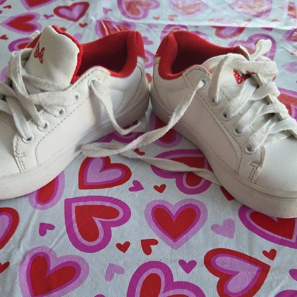 Disney White and Red Sneakers with Bow Accent - Picture 5 of 6
